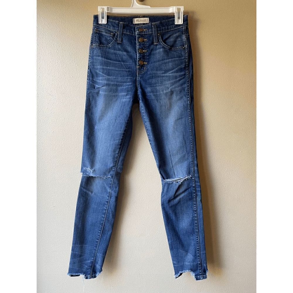Madewell 10" High Rise Skinny Distressed Women's Size 25